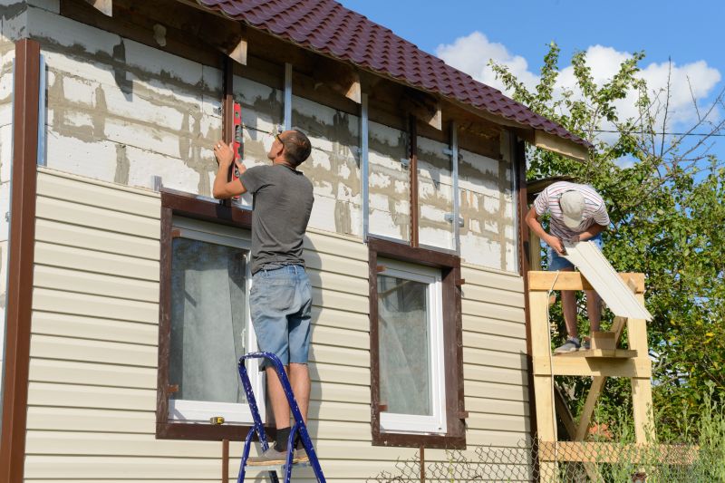 Vinyl Siding Installation in Progress